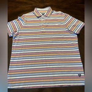 CREMIEUX 4-Button Striped Polo